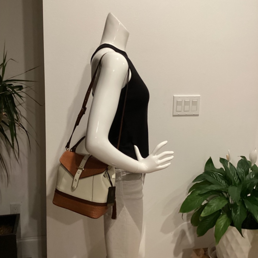 REDUCED NWT HOUSE OF HARLOW 1960 SHOULDER HAND BAG BACKPACK LEATHER ITALY - Picture 4 of 15